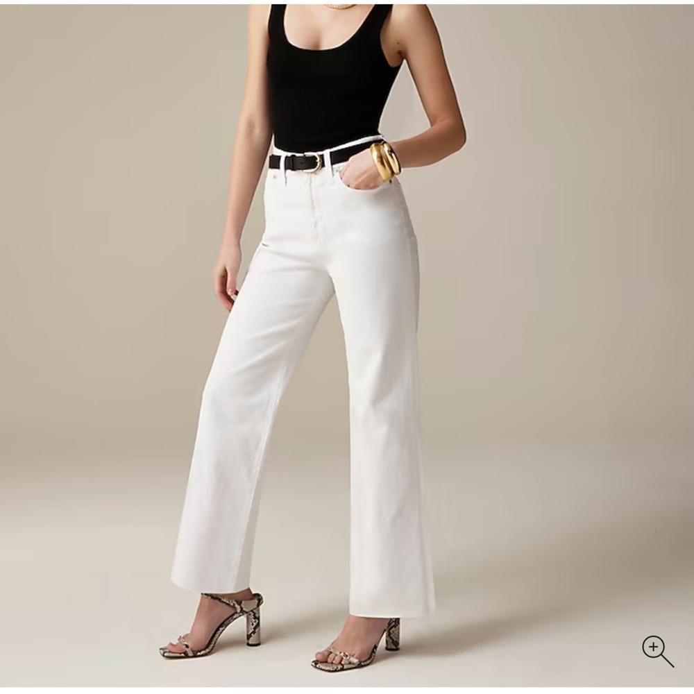 J. Crew Slim Wide Leg Jean White Size 29